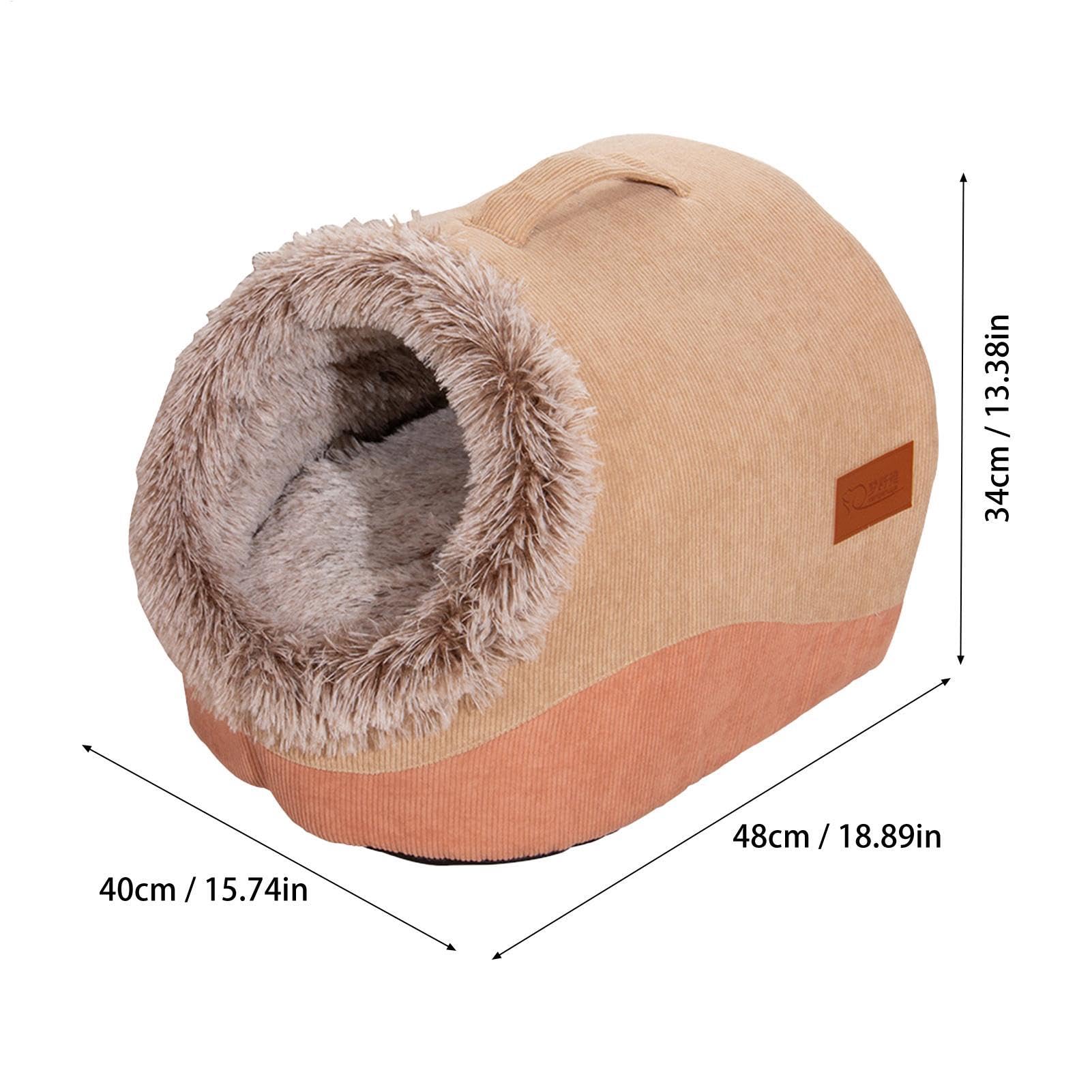 Grotte per gatti da interni, cuccia calda semi-chiusa in peluche per cani, forniture per animali domestici, cuccia per cani, gatti, coniglietti, animali domestici | forniture per animali domestici, cuccia per cani, gatti, coniglietti, animali domestici