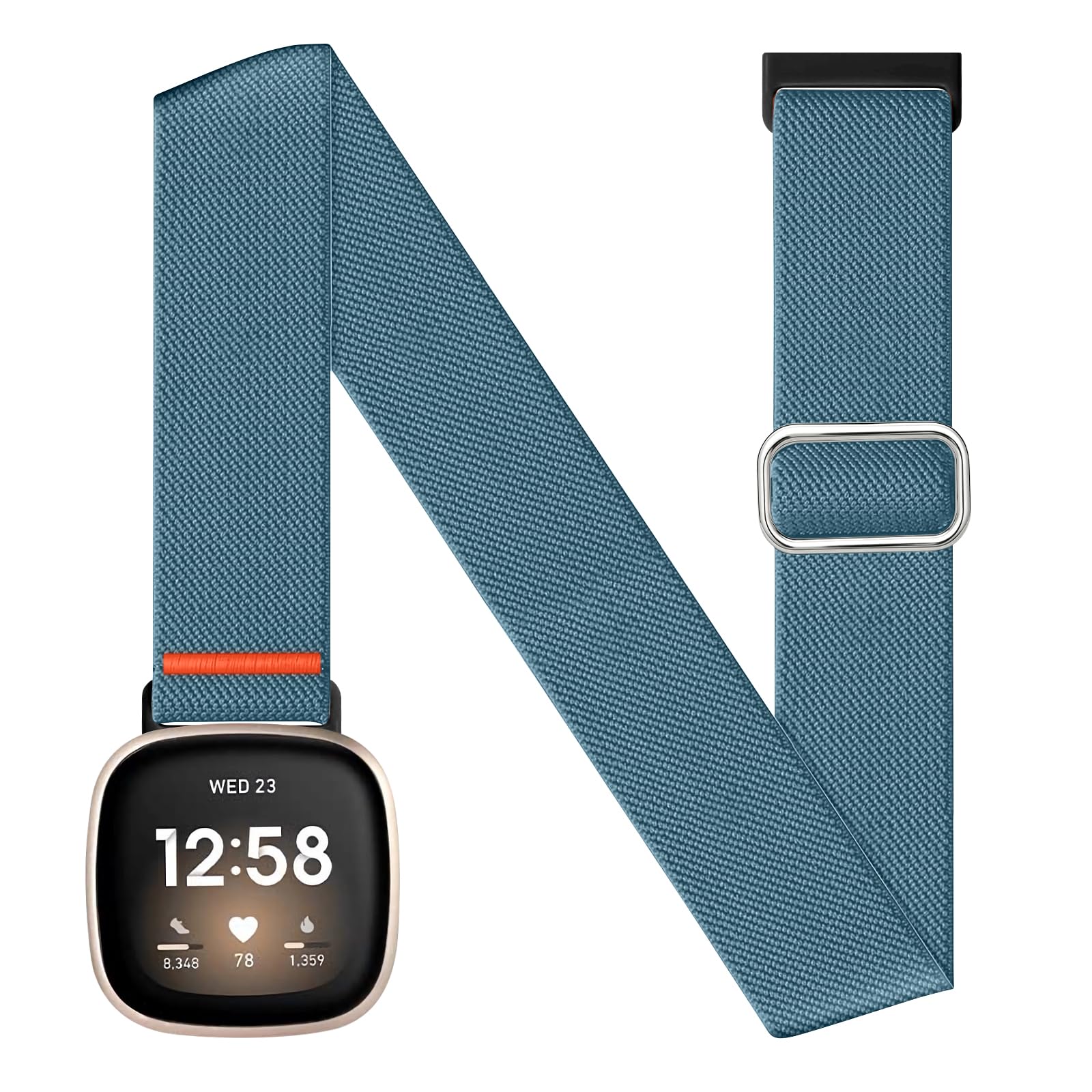 Zspoly Sports Armband Arm Ankle Strap Compatible with Fitbit Versa 4 / Fitbit Versa 3 / Fitbit Sense 2 / Fitbit Sense Bands, Elastic Nylon Adjustable Upper Arm Band Bicep Band Jogging for Men Women โ image 1