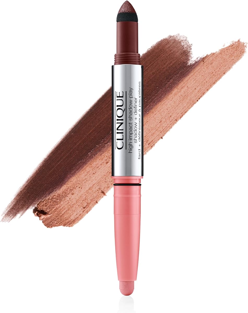 Clinique Juego de sombras de alto impacto Sombra + Definidor | Delineador de ojos + Sombra de ojos | A prueba de arrugas, resistente al agua y seguro para ojos sensibles.
