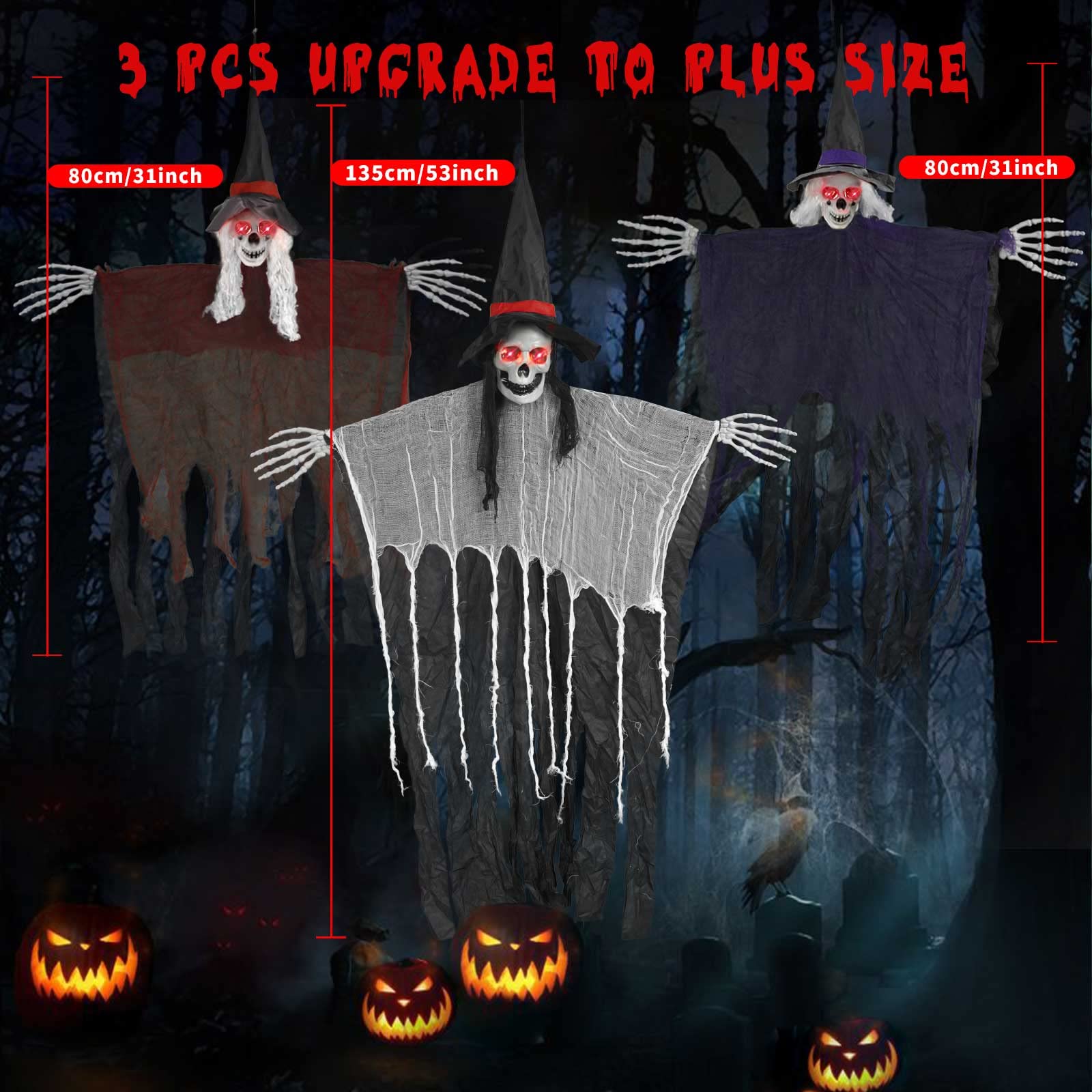 Amazon.co.jp: 吊り下げ式ハロウィンスケルトンゴーストデコレーション