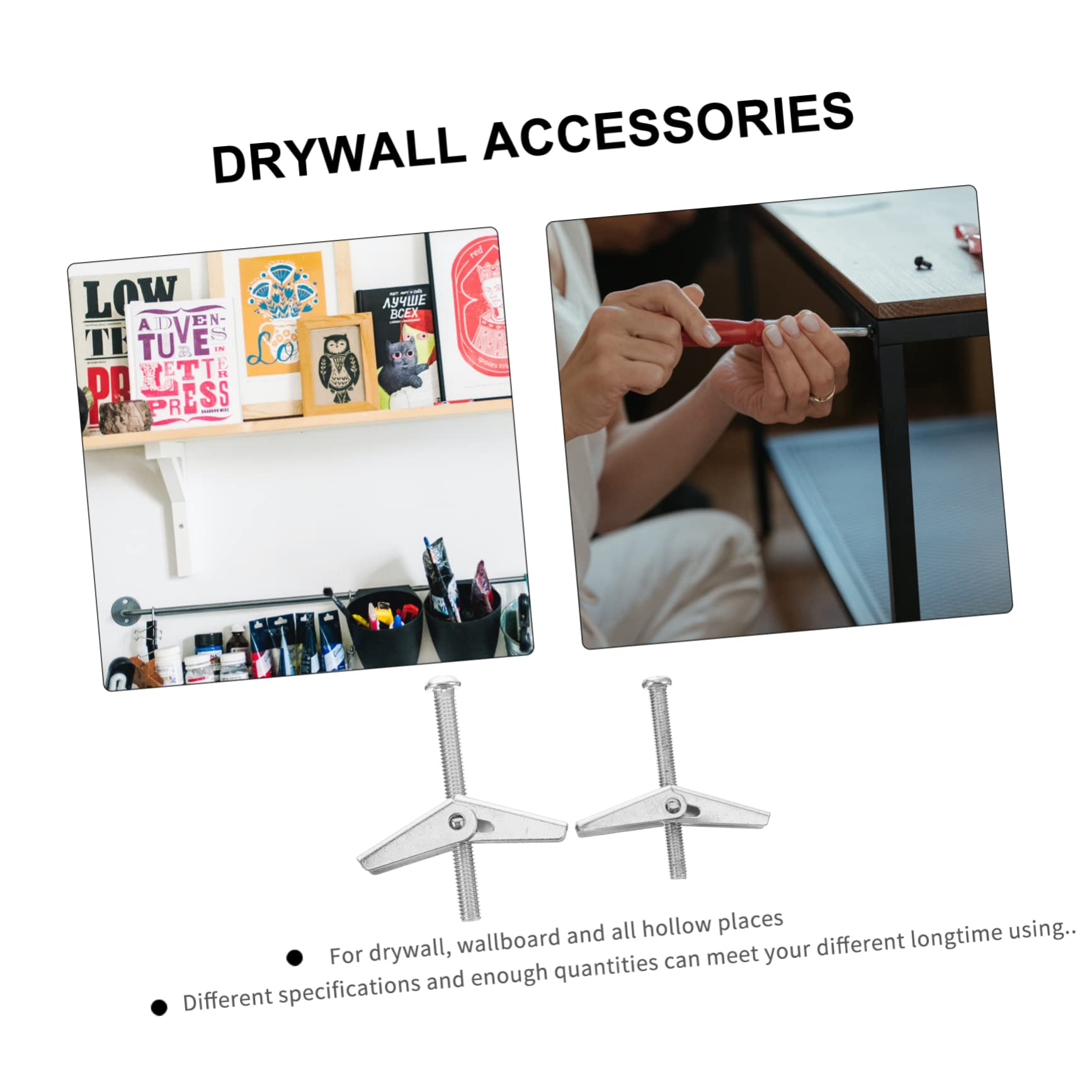 MUCKLILY Expansion Screw Orchid Clamp Screws Kit for Drywall 20pcs Easy Install