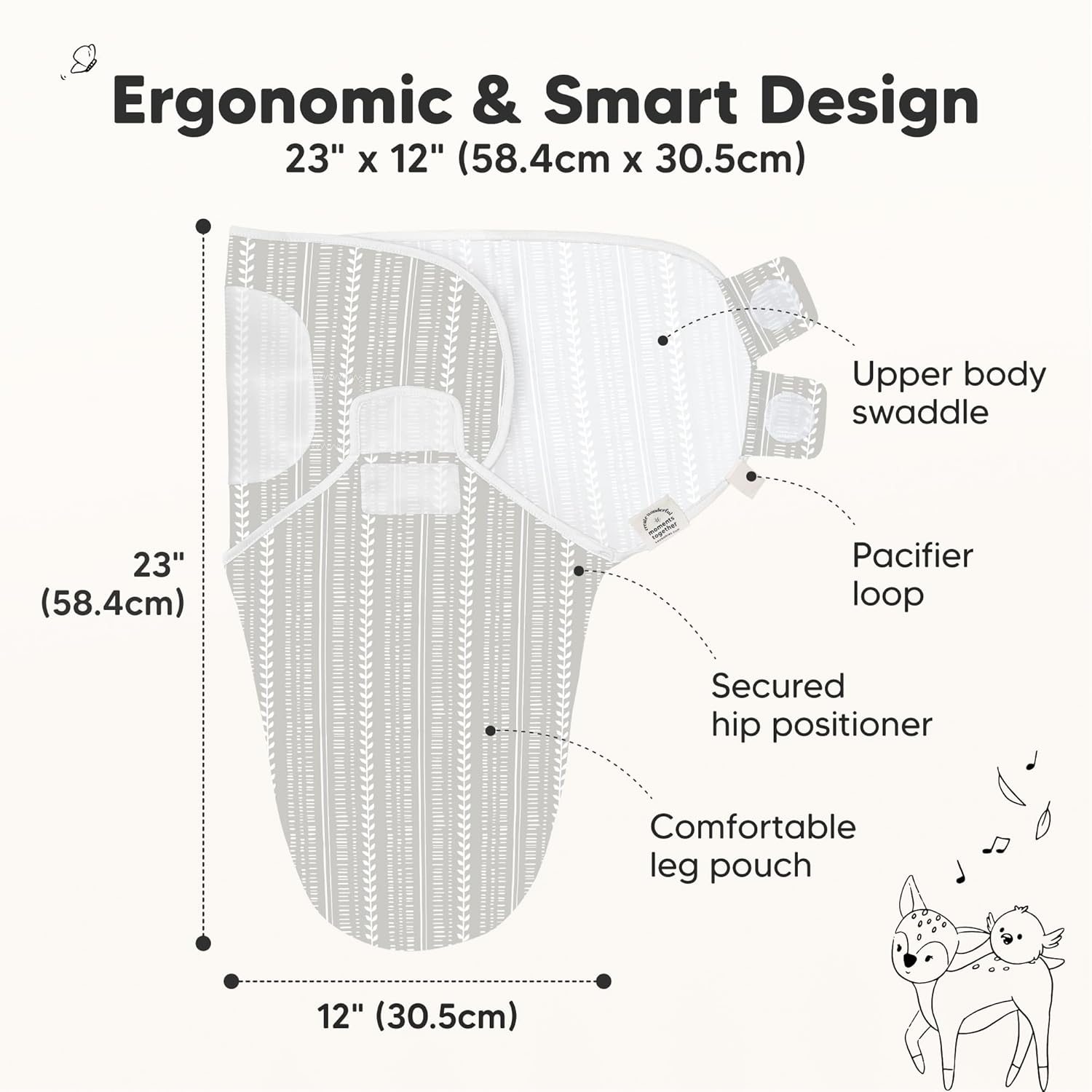 3-pack organic baby swaddle sleep sacks - swaddles for newborns, infant 0-3 months, baby girls, boys, soft & snug newborn sleep sack, nursery swaddling blankets (prairie, os) one size (0-3 months) prairie