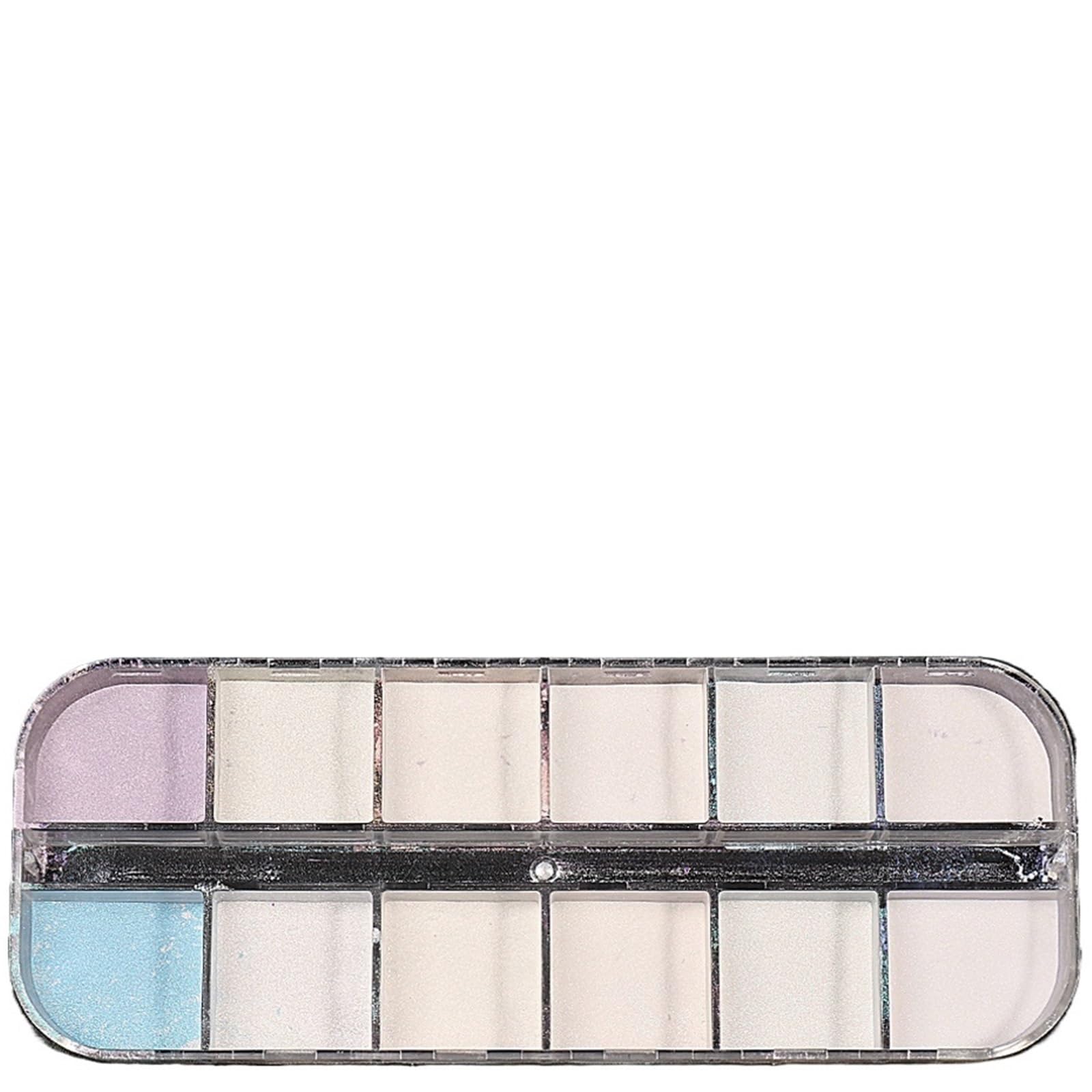Polvo cromado para uñas 12 colores Aurora polvo uñas brillo pigmento espejo blanco iridiscente cromo fino reflectante frotamiento en polvo decoración de manicura para Manicura(12 Grid HC)