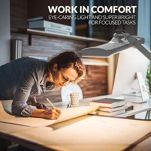 Miniatura 4 de AZARPIXEL Lámpara de escritorio LED profesional de 2,300 lúmenes, potente y superbrillante, brillo y color ajustable, luz de tarea para el hogar,