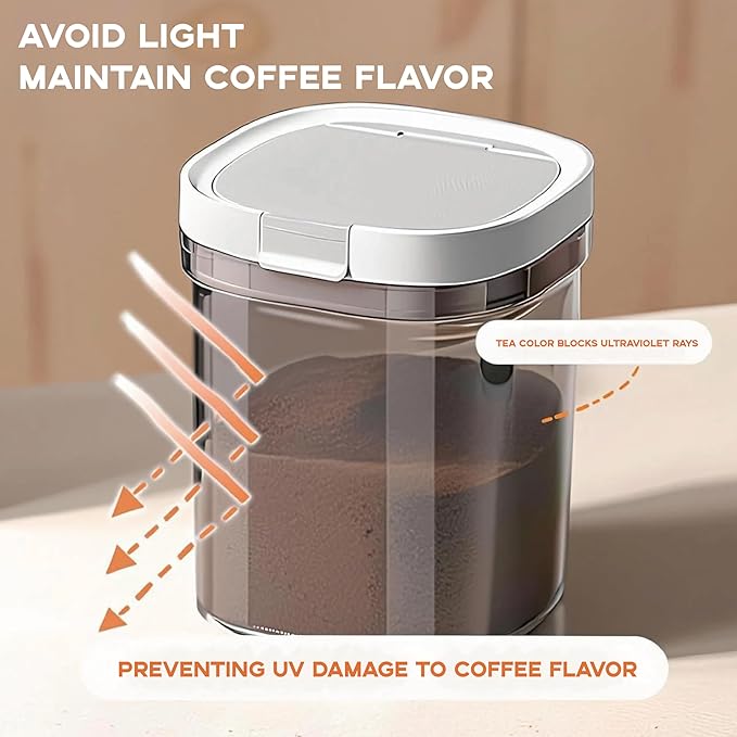 Frasco Hermético para Café Yszaxnsr 800ml, Color Marrón Oscuro miniatura 4