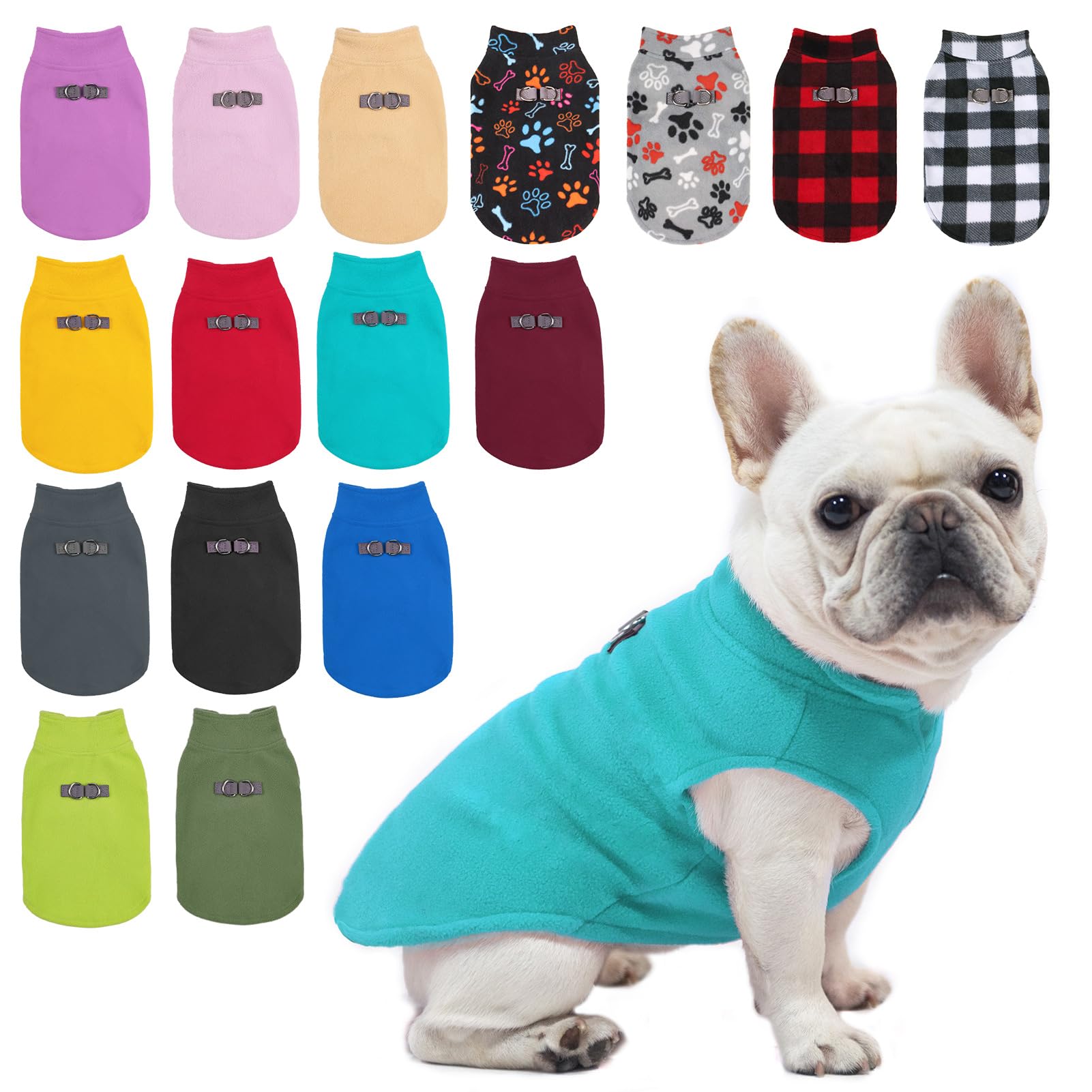 BEAUTYZOO Dog Fleece Vest Sweater Winter Jacket for Small Medium Dogs- S — image 1