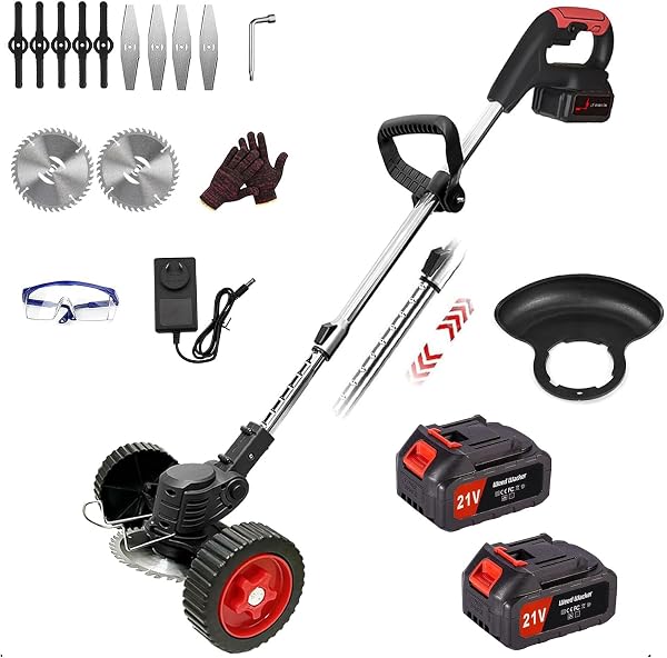 Yaberry 21V Cordless Weed Wacker with multiple blades