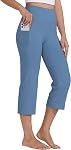 Willit Women's Yoga Capris Pants High Waist Leggings Crop Straight Leg Athletic Exercise Workout Capris 21"