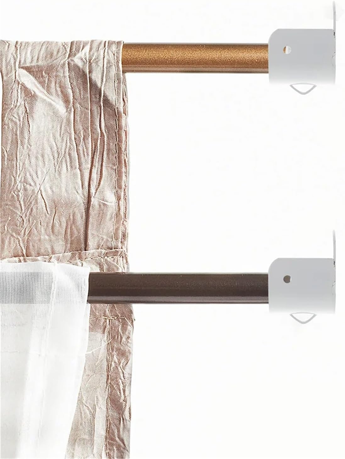 Closet Rod Brackets 30Pcs Flange Seat Curtain Rod Rod Bracket Adjustable Shower Curtain Holder for Closet Bathroom