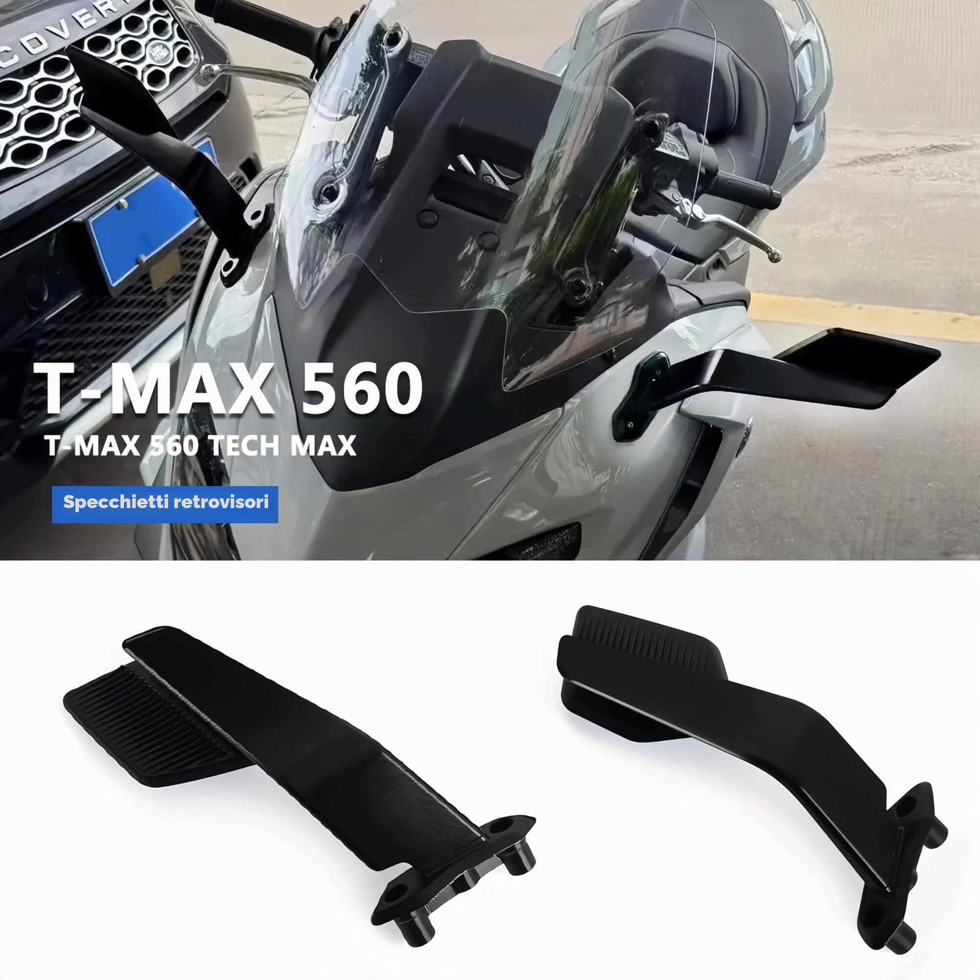 Per YAMAHA T-MAX 560 TMAX560 Tech MAX 2025 Nuovi specchietti retrovisori per motocicletta regolabili in alluminio Accessori per specchietti