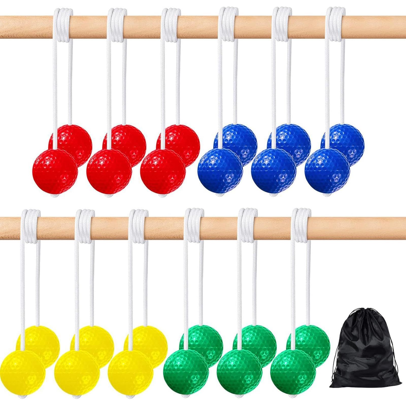 12 Bolas para Juego de Lanzamiento de Escalera, para Uso en Interiores Y Exteriores.