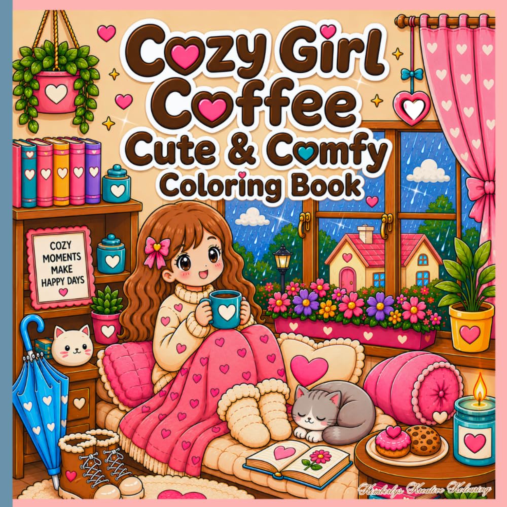 Cozy Girl Coffee Cute & Comfy Coloring Book: Girl Days Cozy Corners & Heartwarming Moments coloring book (Cozy Girl/Cozy Girly coloring books)