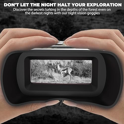 Miniatura 4 de WOSPORTS Gafas de visión nocturna 4K - 10X óptico y zoom digital 8X, rango infrarrojo de 1315 pies, batería recargable de 5000 mAh, IPX impermeable,