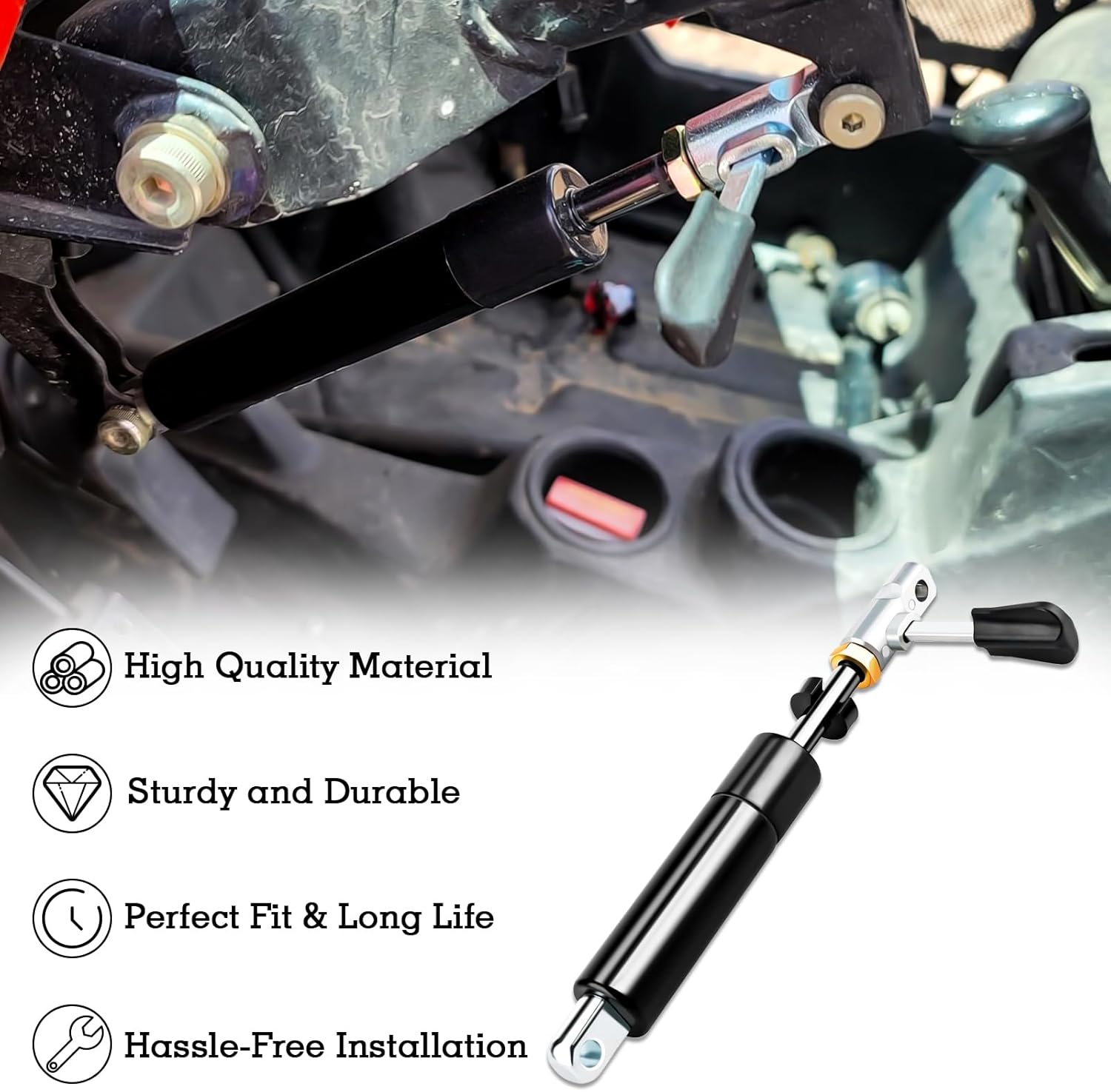 709402419 Steering Column Adjustment Cylinder Shock, Compatible with Can-Am Commander 700 800 1000 Maverick 1000R X3 Turbo Trail 700 1000 Defender HD7 HD9 HD10, Replace 709400656 709402506