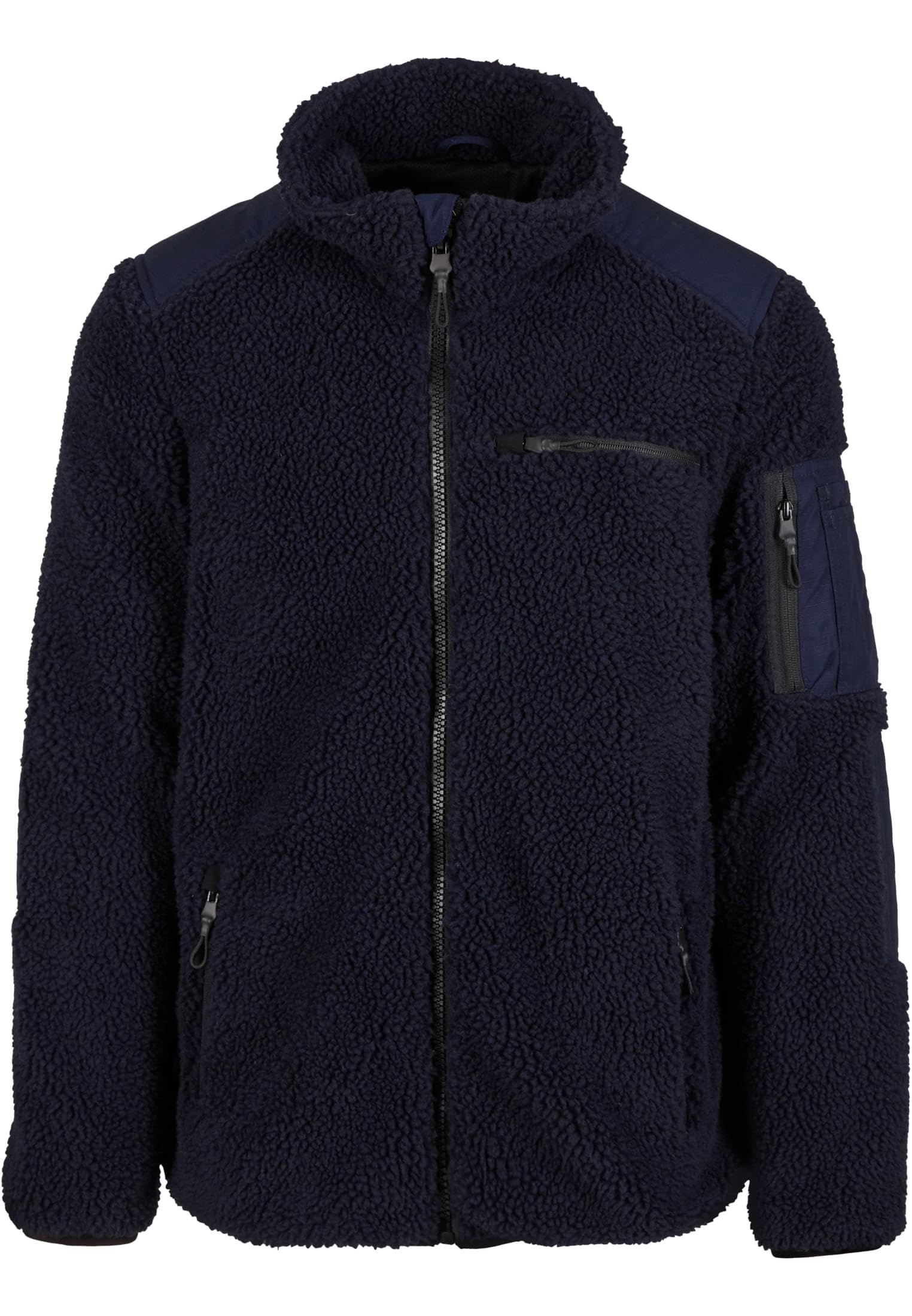 Brandit Ramble Teddy Fleece Hombre Chaqueta entre-tiempo Negro 100% poliéster