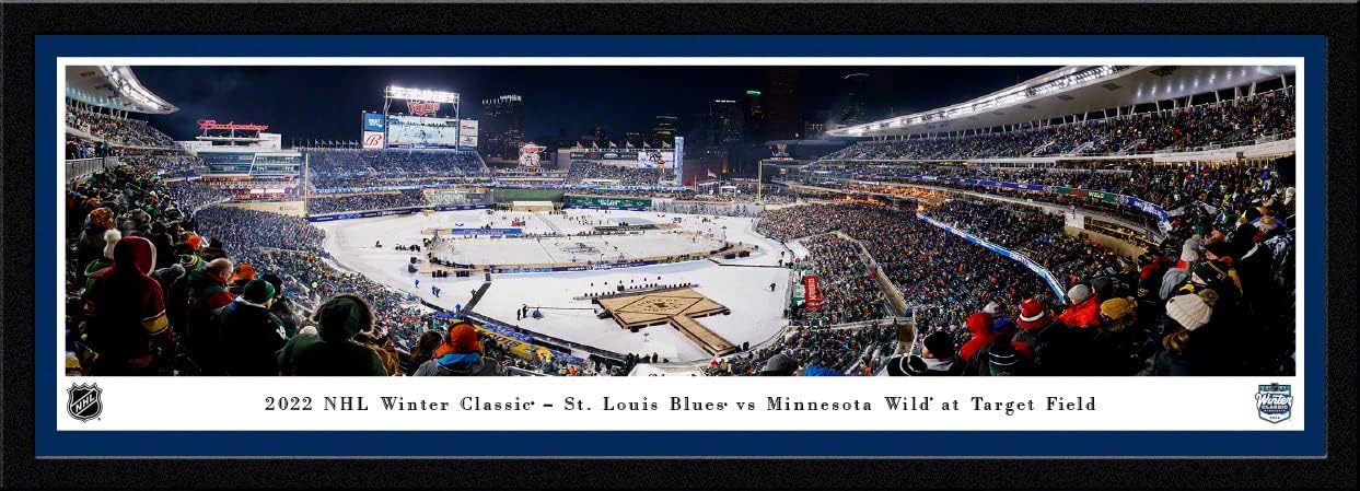 2022 NHL Winter Classic - St. Louis Blues vs Minnesota Wild - Panoramic Posters and Framed Pictures by Blakeway Panoramas