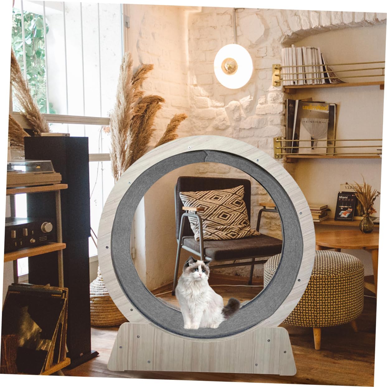 VICASKY Exercise Wheel Mat for Wheel Pad Wear Resistant Cat Scratch Mat for Small Pets Quiet Fitness Track