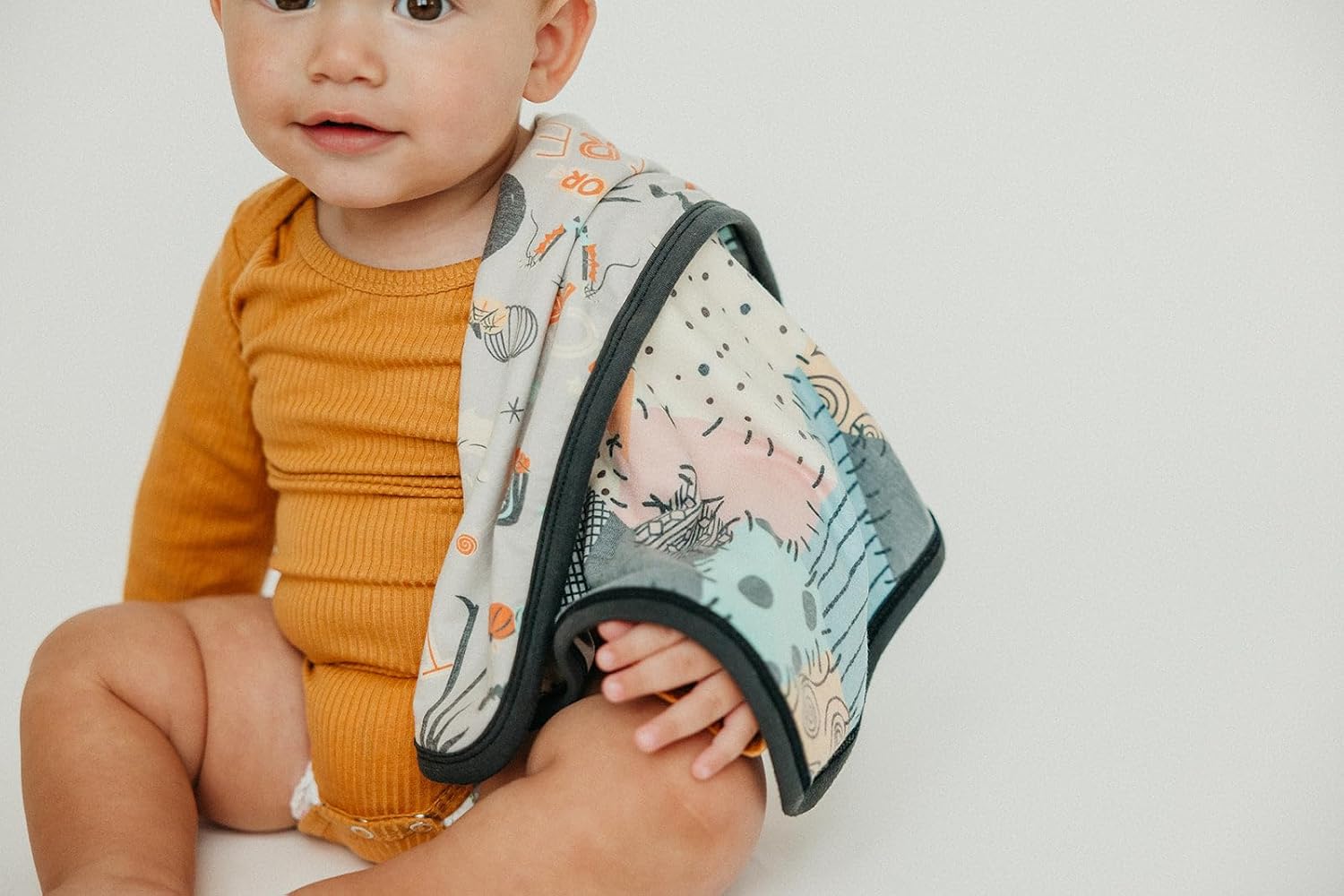 Copper Pearl 3-Layer Knit Security Blanket Set Sized 16" x 16" 2-Pack Nightmare Before Christmas