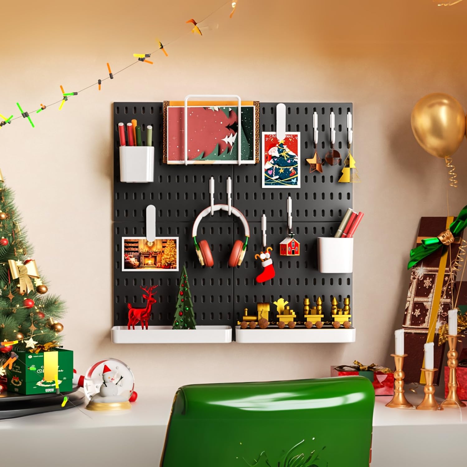 Keepo Pegboard Combination Kit, Pegboards and Accessories Modular Hanging for Wall Organizer Crafts Organization - Image 3