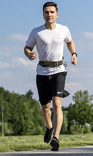 Miniatura 3 de Fitgriff Cinturón de correr para hombres y mujeres, bolsa segura para correr, para teléfono, llaves y artículos esenciales, para todos los teléfonos