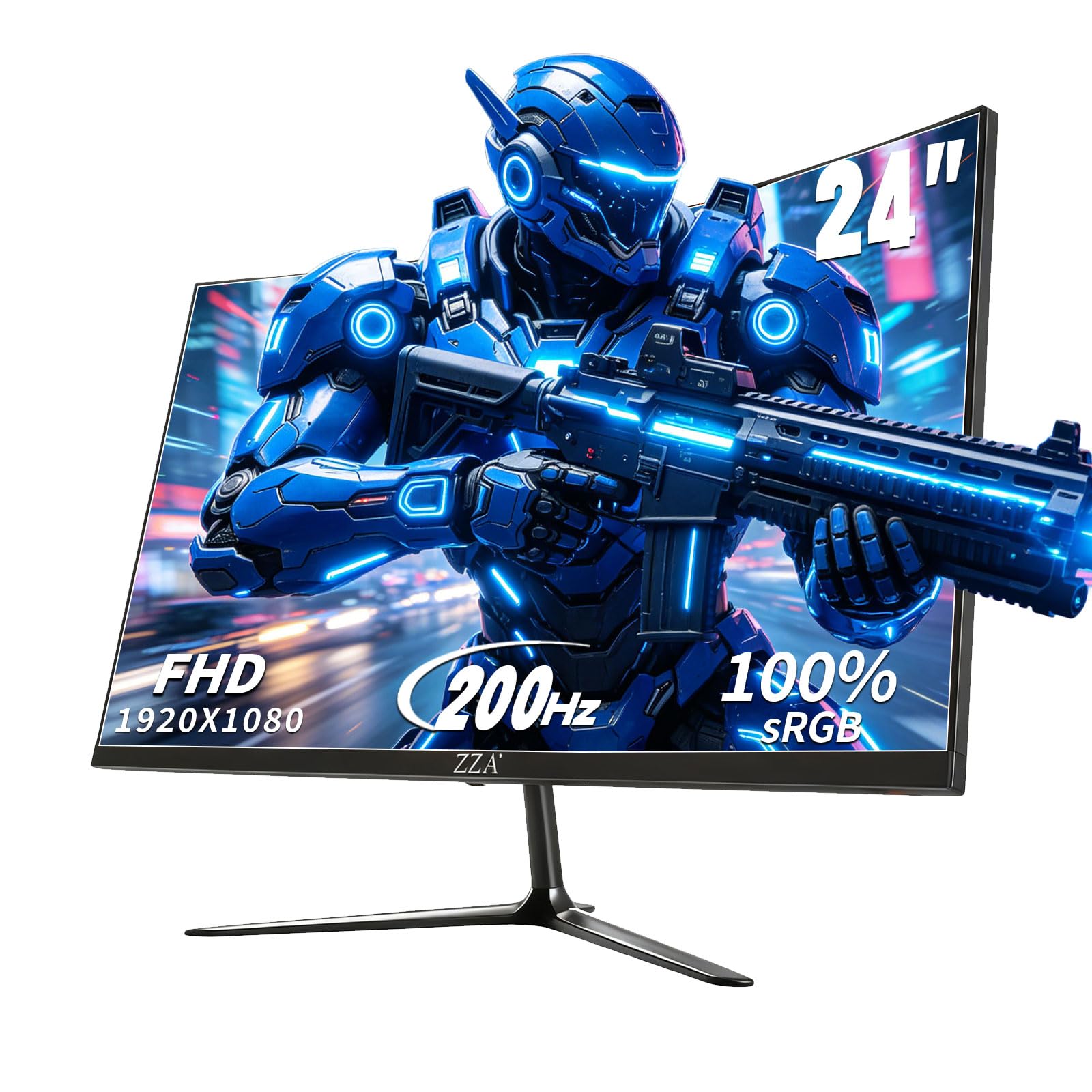 1080！！ Amazon.com: ZZA 24 Inch Gaming Monitor 200Hz Curved Computer