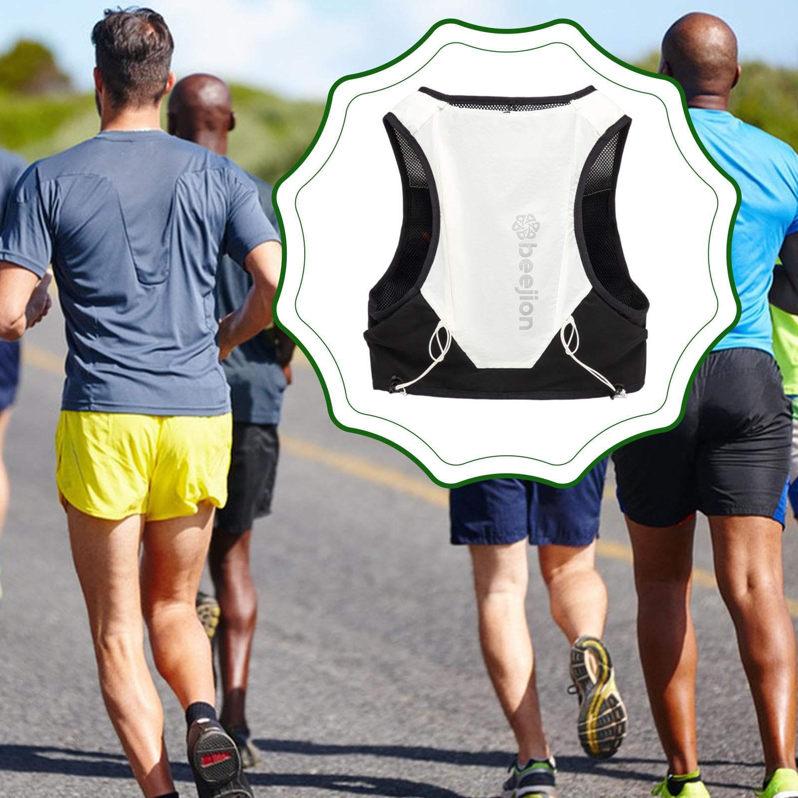 Gilet da Corsa Zaino Idratazione per Uomo Donna con Molteplici Tasche Spallacci Regolabili Traspiranti Tessuto Leggero in Nylon Spandex Ideale per Spo