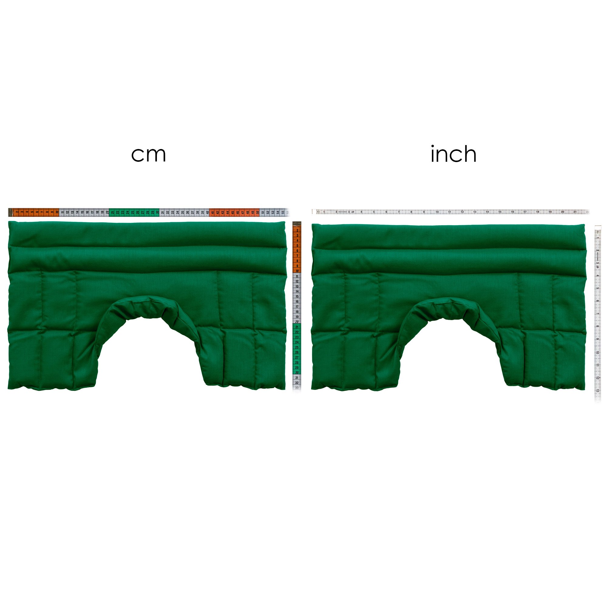 Cuscino termico cervicale XL per collo, spalle e schiena - Cuscino termico con semi di ribes - verde -