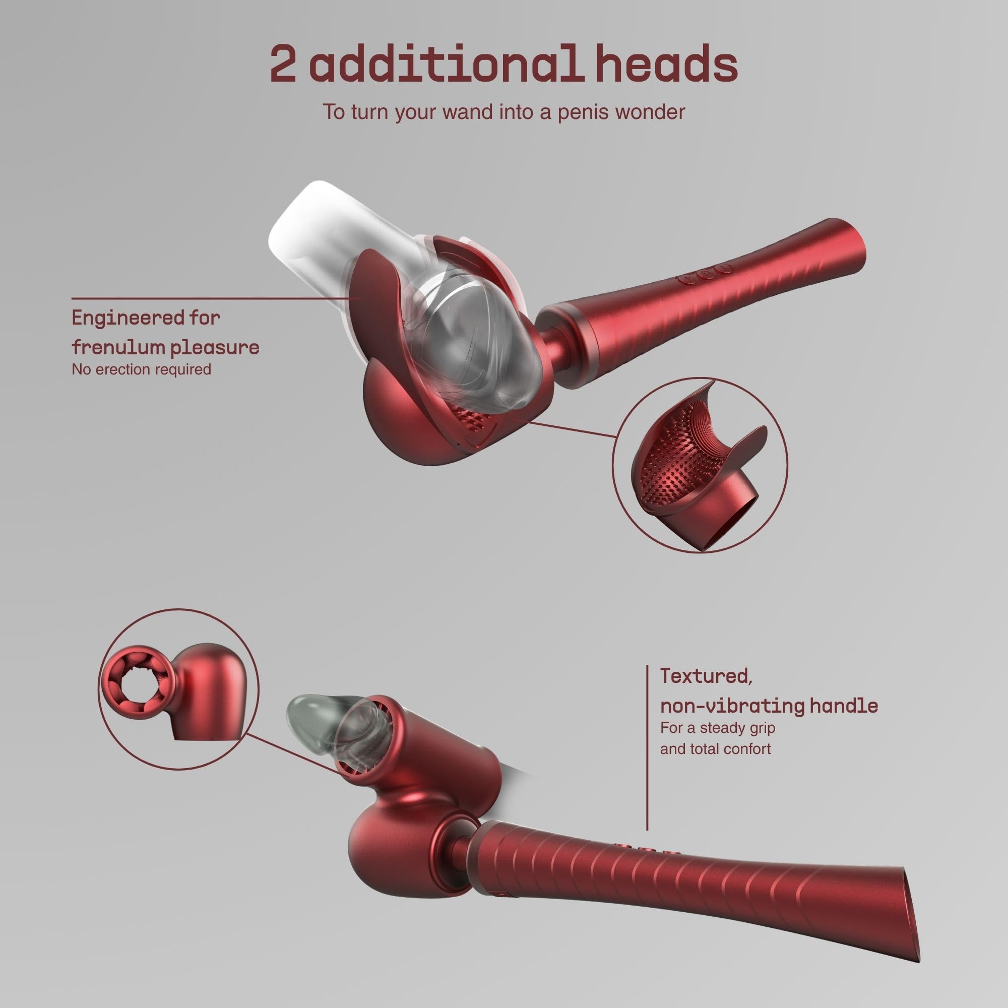 Manwan Man.Wand EDGY Vibratore Massaggiatore Ultra Potente Uomo & Donna, Sextoy Waterproof con Testa Flessibile, 5 Modalità e Intensità Crescente, Mini Massaggiatore Elettrico