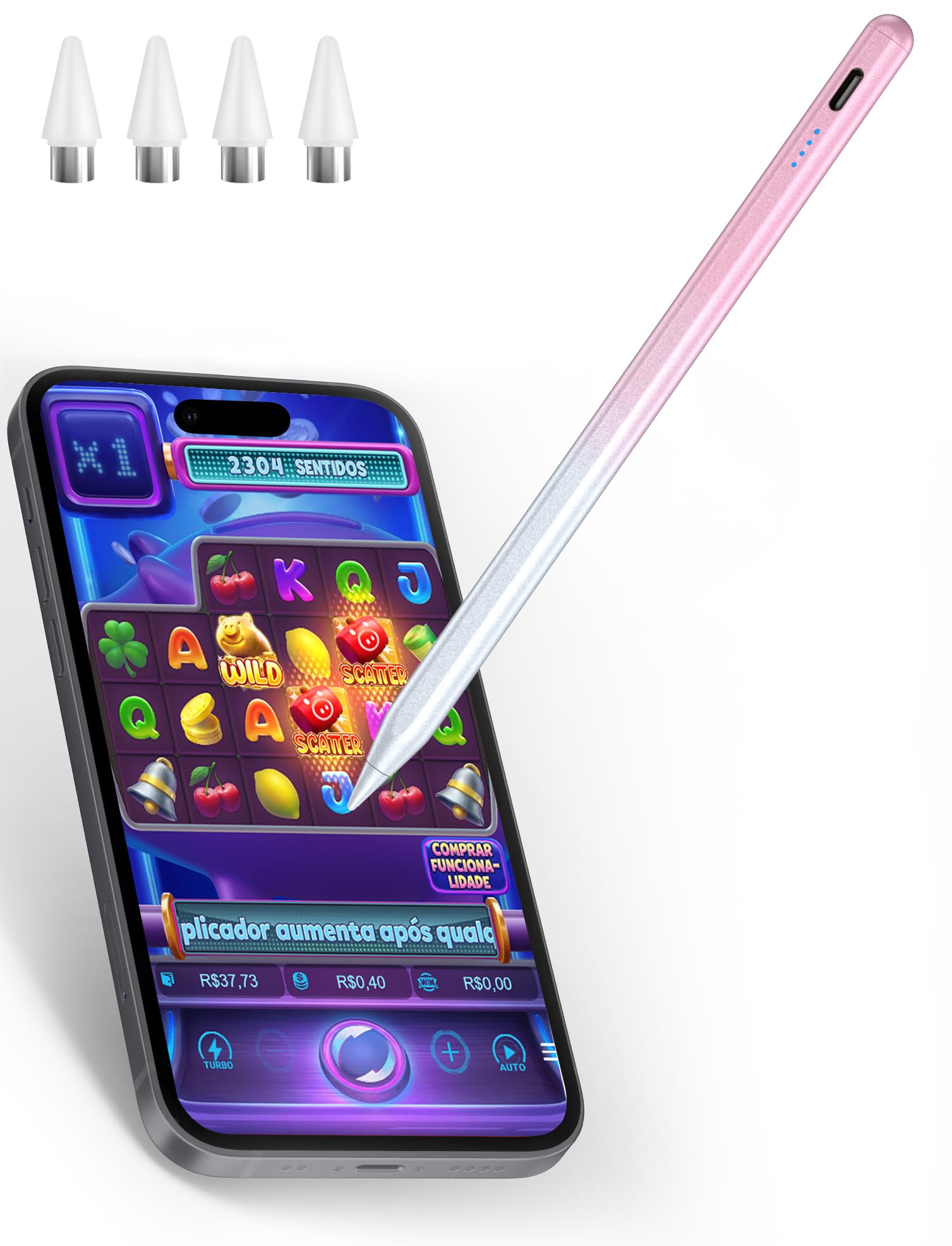 Stylists Pens for Touch Screens, Stylus Pen for iPhone, Android, Tablet, Phone, Samsung Galaxy | Touchscreen Pen for Typing, Gaming, Web Browsing - Pink