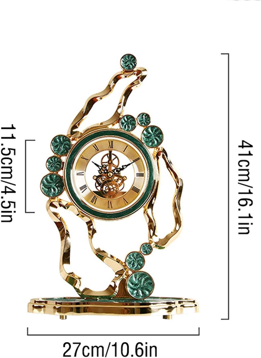 Table Clock Household Creative Table Clock Vintage Silent Desk Clock Pendant for Bedroom Living Room Office Desk Clock(Pink)