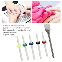 Vista 3 de Nail File Bits Set, 6pcs Nail Drill Bit Set Home Salon Ceramic Cuticle Remover Bits Electric Nail File Bits for Nail Artist Novice Acrylic Gel Nails