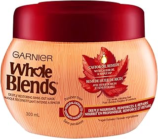 Garnier Whole Blends Castor Oil Remedy Mask, 300 Milliliters