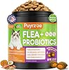 Puyrzoe Natural Flea and Tick Prevention for Cats, Itch Relief, Skin & Coat Support, 500 Chews with 6-Strain Probiotics, Gut & Immune Health, Flea Treatment for Cats, Chicken Flavor, All Breeds & Ages