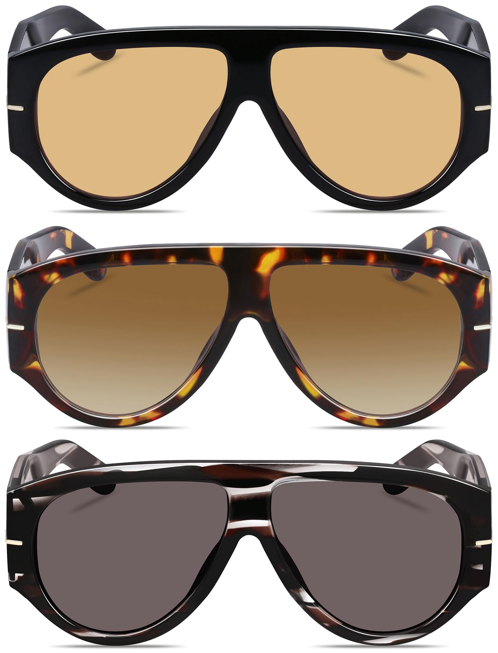 Übergroße Retro-Sonnenbrille für Damen und Herren, 70er-Jahre, dick, klassischer Vintage-Stil