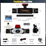 4 Channel 360° Dash Cam Front and Rear Inside Left Right,3.16" 1080P 4 Way Dash Camera for Cars Car Camera with IR Night Vision,Loop Recording,Parking Assistance,24H Parking Monitor