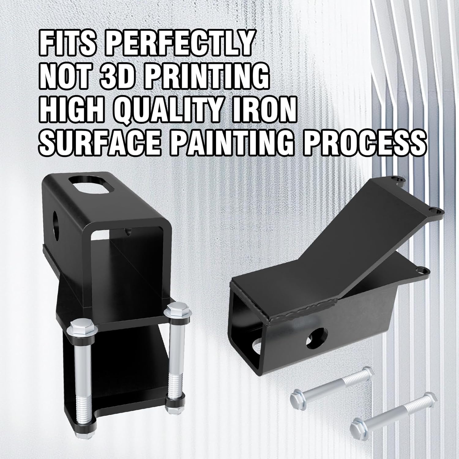 Rear 2" Receiver Hitch, 4 Wheeler Hitch Extension, ATV Hitch Receiver with Bolts/Washers/Lock Nuts, Fit for Honda 2001-2014 Rubicon TRX 500, 2007-2024 Rancher TRX 350 400 420 450 500 520, Recon 250