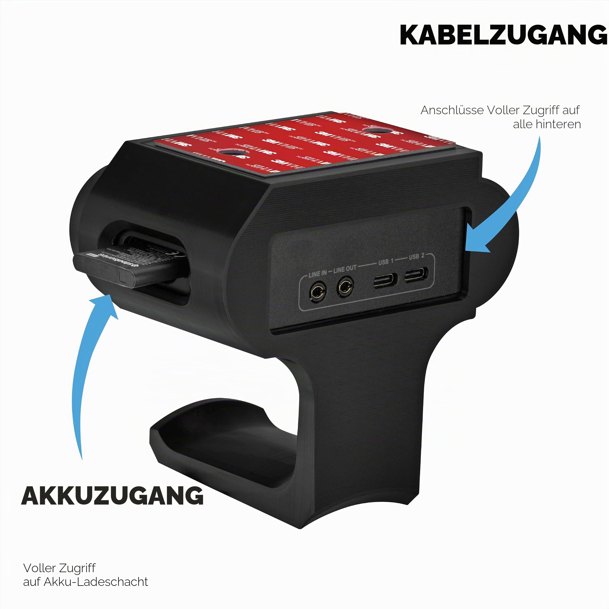 BRAINWAVZ Untertisch-Kopfhörer-Aufhänger für Steelseries Arctis Nova Pro kabellose Headsets mit Dock für die kabellose Basisstation (HPS02)