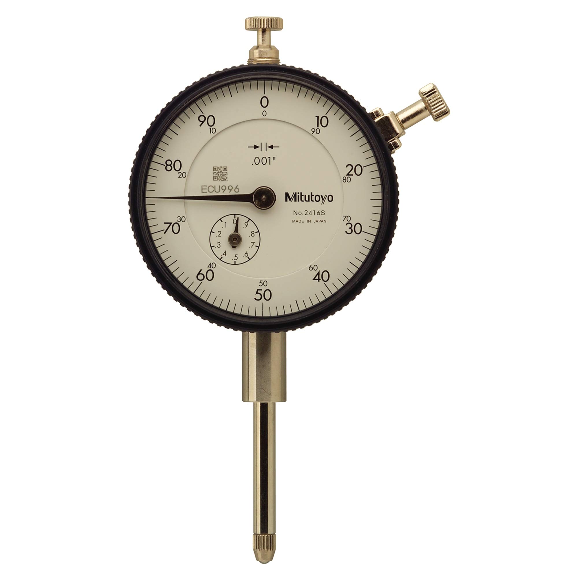 Mitutoyo 2416S Dial Indicator, Lug Back Plate, AGD/ANSI