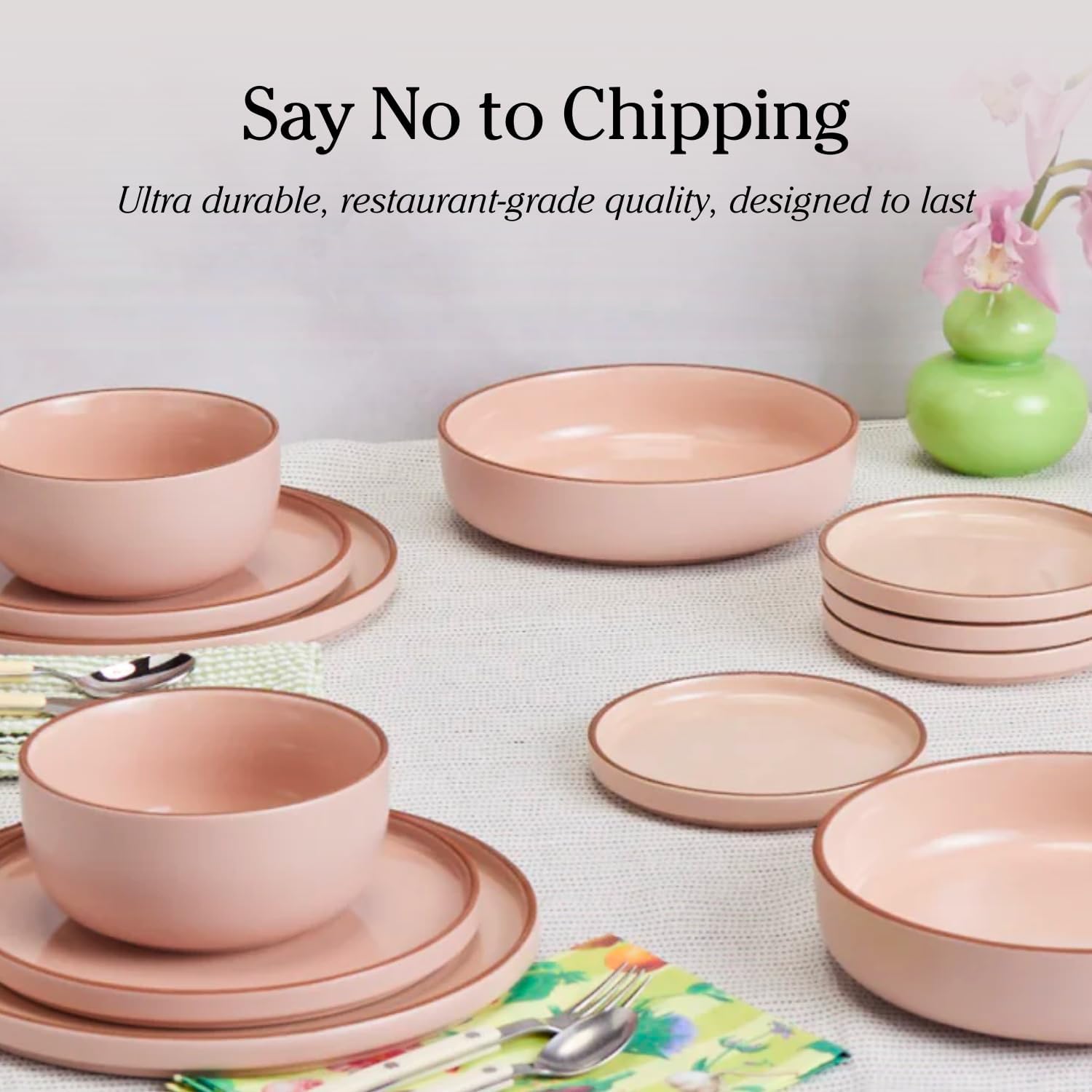 Our Place Salad Plates - Set of Four 8.5” Handcrafted Ceramic Plates | Versatile & Durable | Chip-Resistant, Restaurant-Grade | Steam