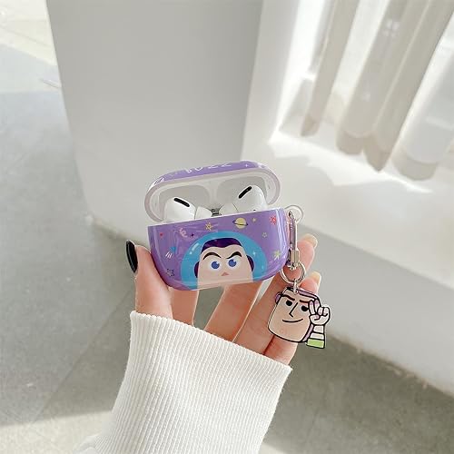 Miniatura 2 de Funda de TPU suave con dije de llavero para Apple AirPods Pro 2 2 generación 2022 Buzz Lightyear Space Ranger Anime Animation Cartoon Cute Lovely