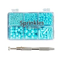 Vista 16 de Kasvan Gránulos de azúcar dorados y plateados, perlas de caramelo comestibles con bolígrafo espolvoreador de 4 garras, 8.32 onzas, paquete de caja