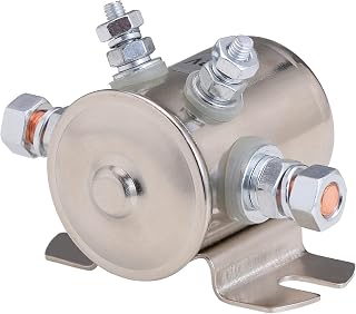 Max 300A Continuous Duty Solenoid Relay Nickel-Plating for Golf Carts, Winch, Marine in Rush 12VDC