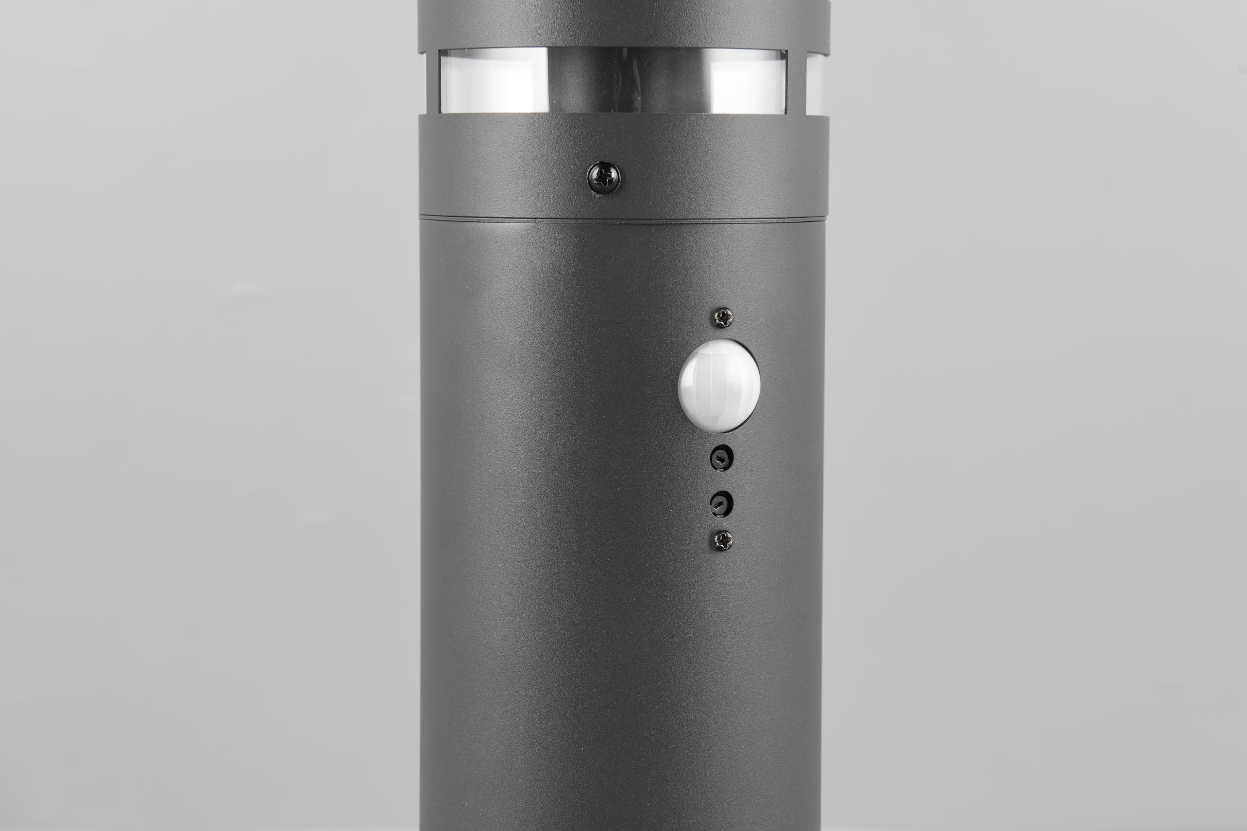Reality Leuchten Außen Wegeleuchte Paloma R41719142, Metall Anthrazit, Schirm Kunststoff klar, exkl. 1x E27, Bewegungsmelder