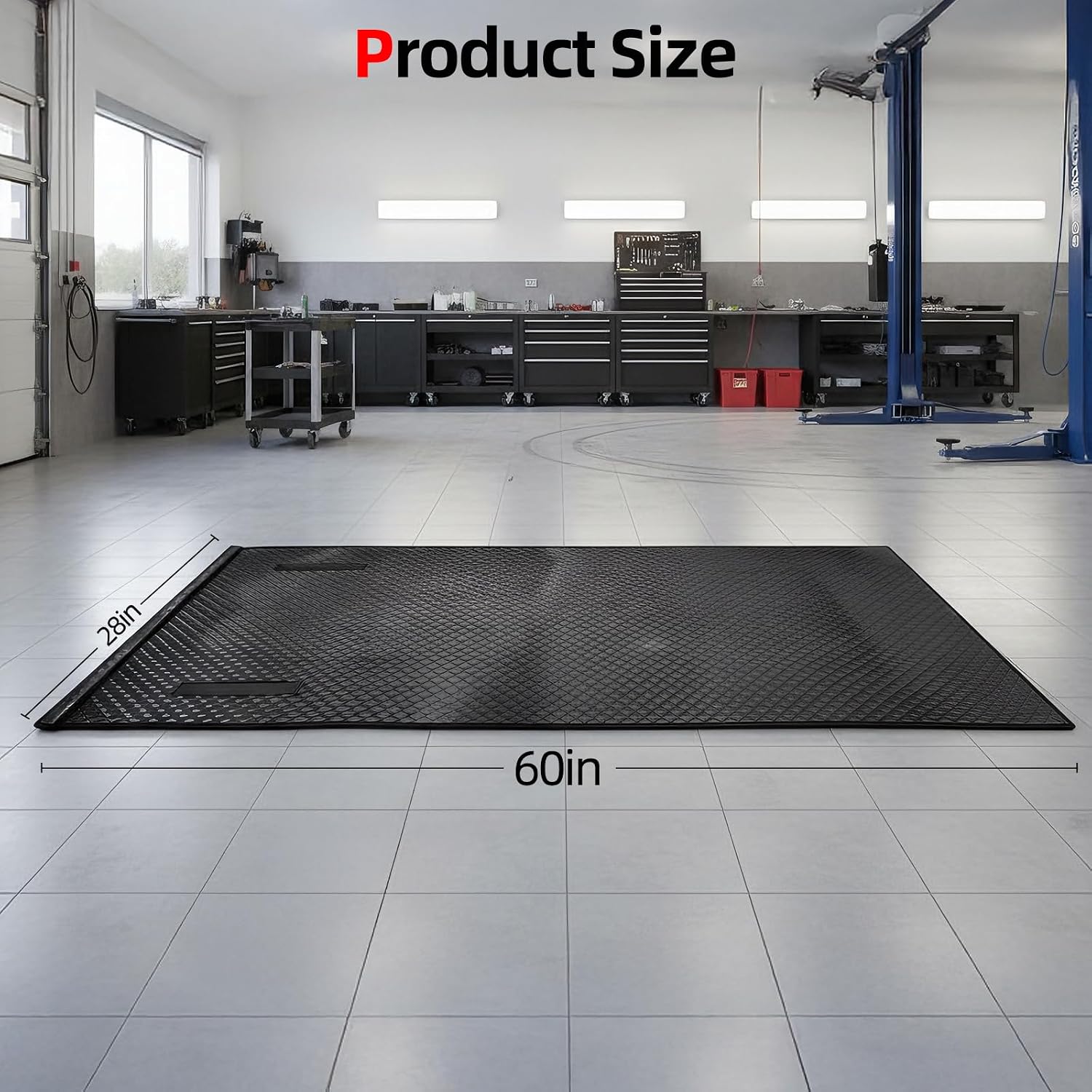 AggAuto Portable Rolling Creeper Mat - 60 x 28 in Extra Wide Mechanic Mat, Waterproof PU Material, Foldable Design for Under Car Repair in Garage/Parking Lot/Outdoor, with Storage Bag