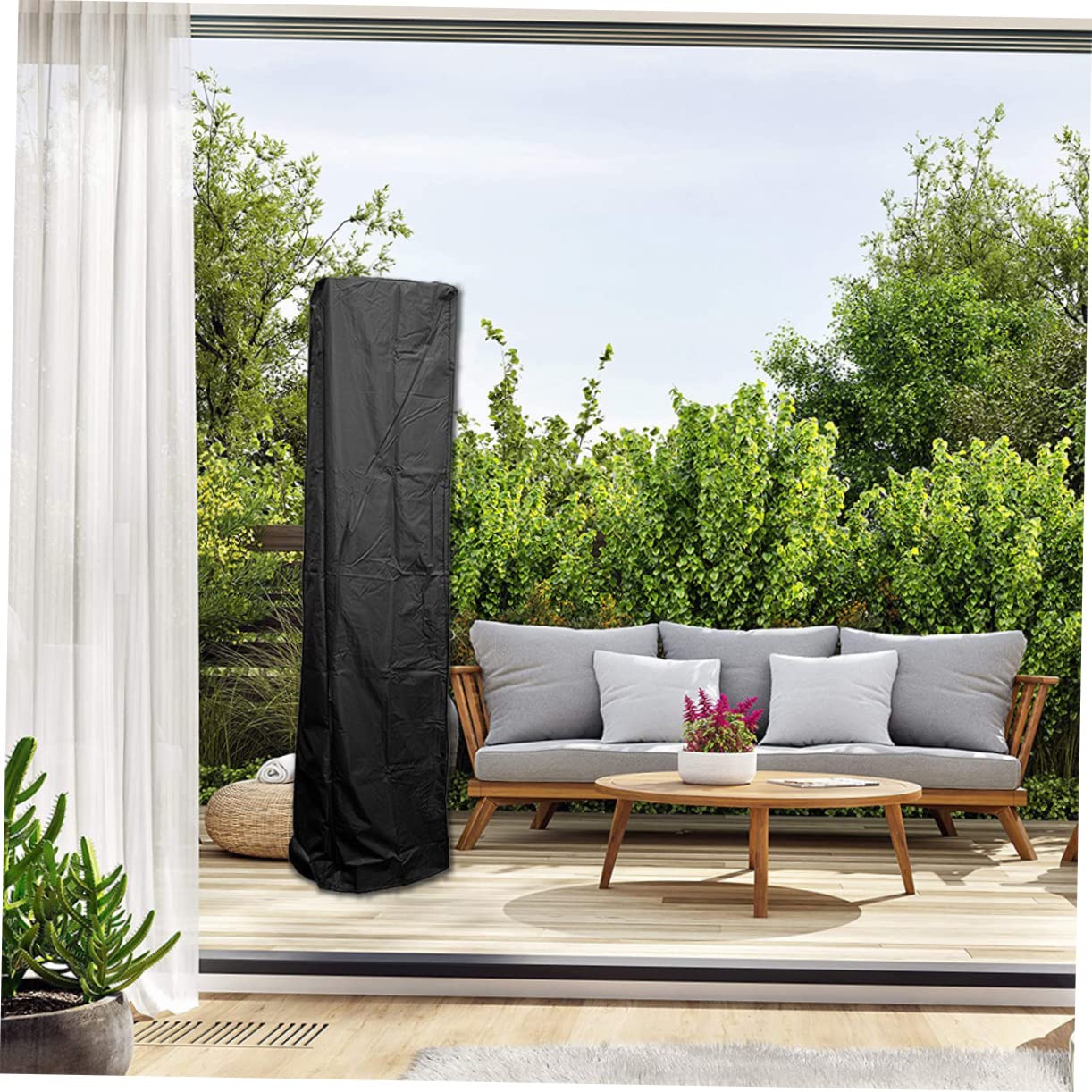 Cubierta para Calentador de Exterior de Jardín y Patio, Funda Protectora de Tela Oxford, Resistente y Adecuada para Calefactores al Aire Libre