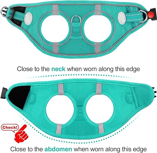 Miniatura 6 de Joytale arnés para perro, 12 colores, chaleco de malla transpirable, arnés acolchado suave reflectante para perros pequeños y medianos, verde