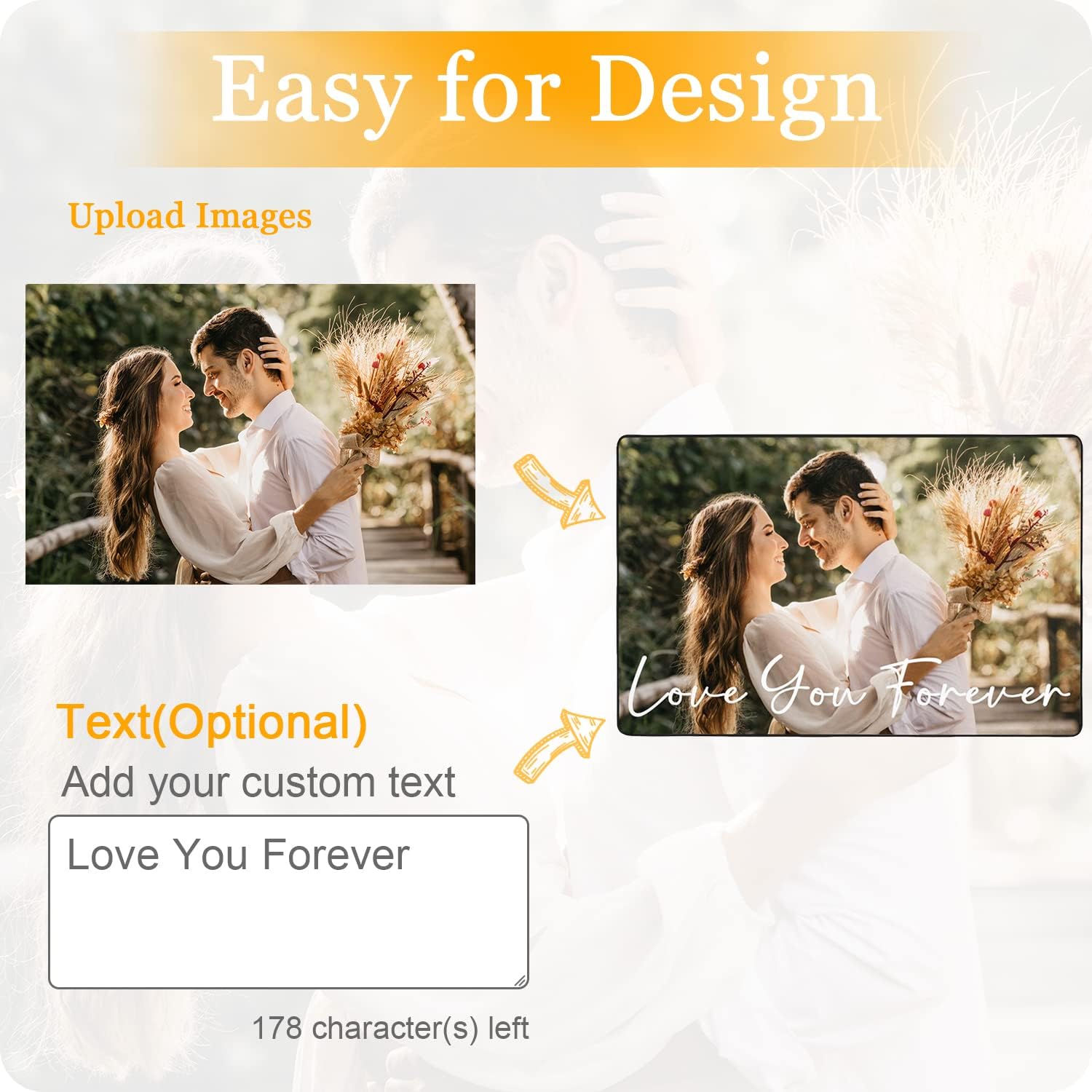 Custom Rug Personalized Decor Door Mat Add Your Photo Text Logo Name Customized Non-Slip Area Floor Carpet Home Decoration for Bedroom Bathroom Living Room Entryway Patio Office 60 x80 inches