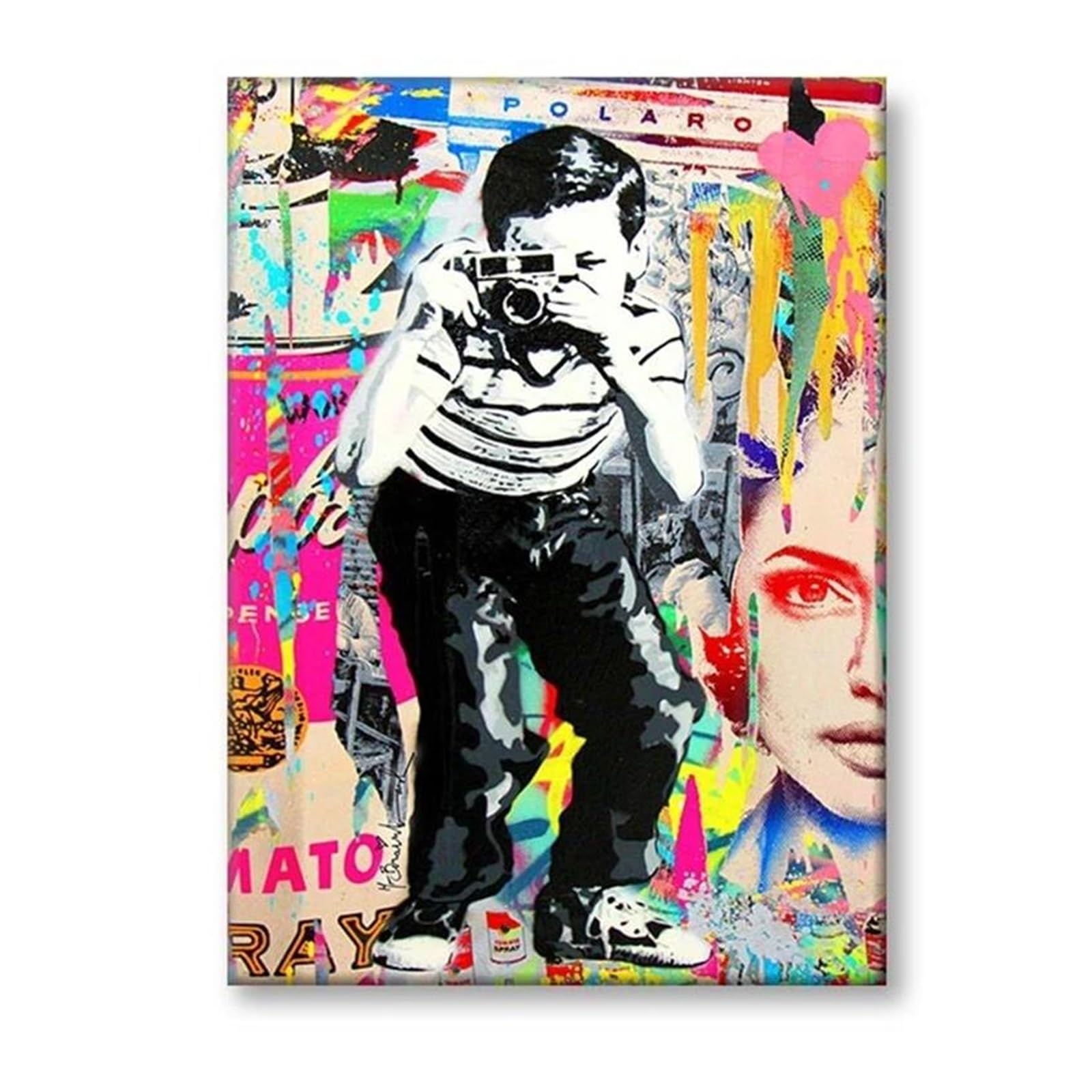 Impression sur toile street graffiti art moderne 50x70cm pour salon