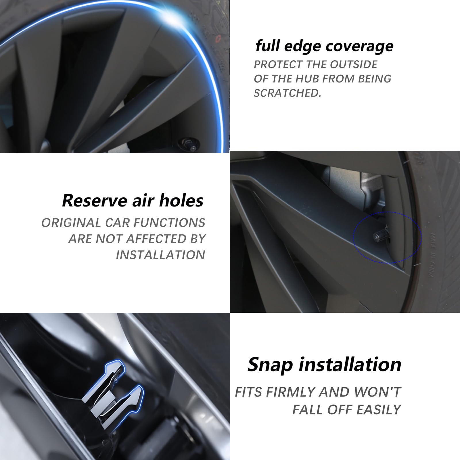 Amazon | YIKUN ハブキャップ 4個 Tesla Model Y Juniper 19インチ 