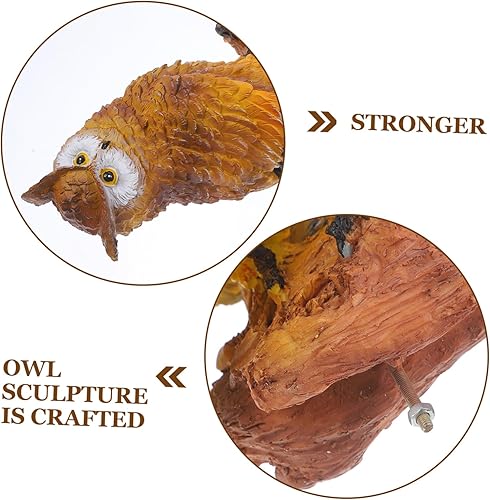 Miniatura 2 de Cabilock Decoración de árbol de cara de árbol, adorno de bricolaje para Cuartos al aire libre, escultura de árbol al aire libre, decoración de búho